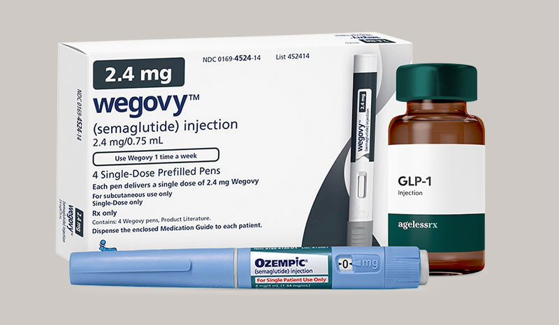 AgelessRx GLP-1 reviews — 2026 verdict on agelessrx.com/semaglutide-glp-1s/ AgelessRx established longevity-focused direct-to-consumer telehealth platform with structured semaglutide GLP-1 subpage URL signaling defined product navigation within a broader AgelessRx longevity menu spanning rapamycin NAD plus metformin glutathione low-dose naltrexone and additional longevity therapies, Compounded Semaglutide via FDA-registered Section 503A and Section 503B compounding pharmacy partners, transparent published pricing, free intake medical consultation, board-certified U.S. licensed physicians with longevity-medicine focus, HSA FSA eligible Letter of Medical Necessity available, free shipping discreet unbranded packaging, all 50 states subject to state-specific licensure