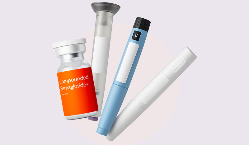 Alan GLP-1 reviews — 2026 verdict on alanmeds.com AlanMeds direct-to-consumer telehealth weight loss platform with clean modern minimalist single-vertical GLP-1-focused product positioning, Compounded Semaglutide and Compounded Tirzepatide subcutaneous injectable formulations dispensed via FDA-registered Section 503A and Section 503B compounding pharmacy partners, transparent published pricing on landing page no quiz gating, free intake medical consultation, board-certified U.S. licensed clinicians with 24-48 hour async review, HSA FSA eligible Letter of Medical Necessity available, free shipping discreet unbranded packaging, all 50 states subject to state-specific licensure