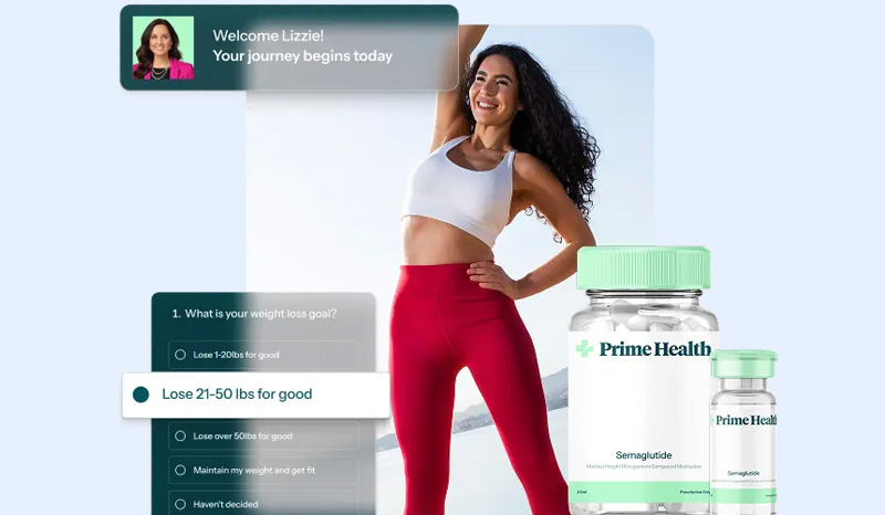 Prime Health GLP-1 weight-loss program review — 2026 verdict on GLP-1 only — LegitScript seal 42910646 publicly clickable, published 10 percent body weight loss GLP-1 money-back guarantee in 4 months FASTEST outcome-window GLP-1 money-back in our 2026 review set, disclosed GLP-1 provider networks JMP Medical + OpenLoop Health same OpenLoop network powering Fridays GLP-1 + other affiliated medical groups, 24-hour GLP-1 clinician prescription review, 5-7 day GLP-1 medication delivery, compounded GLP-1s sourced exclusively from U.S. pharmacies, comprehensive published GLP-1 Safety Information page FDA black-box thyroid C-cell tumor MTC disclosure surfaced upfront on homepage, 49-state GLP-1 coverage Louisiana excluded, Jersey City NJ HQ 111 Town Square Pl, published GLP-1 support phone +1 201-581-8216 Mon-Sun 8AM-8PM ET, email support@joinprimehealth.com, 1217-member self-reported GLP-1 cohort
