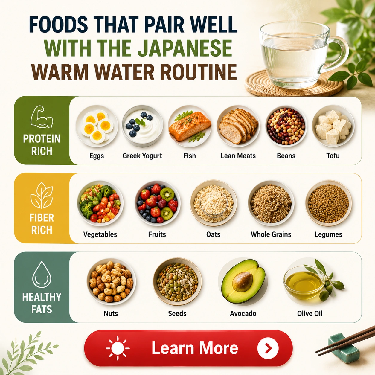 Foods That Pair Well With the Japanese Warm Water Routine
