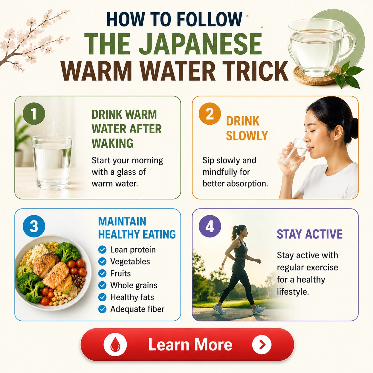 How to Follow the Japanese Warm Water Trick Correctly
