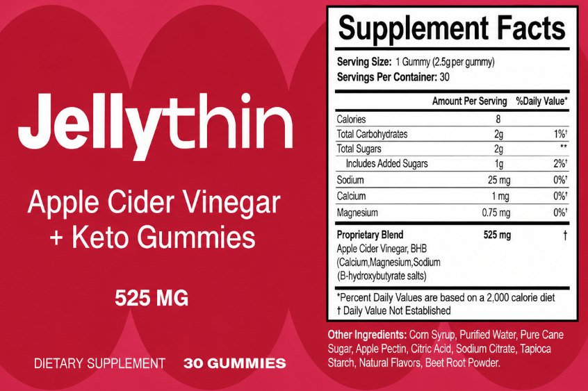 JellyThin Supplement Facts