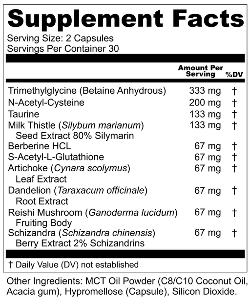 UpWellness Ultra Liver Supplement Facts